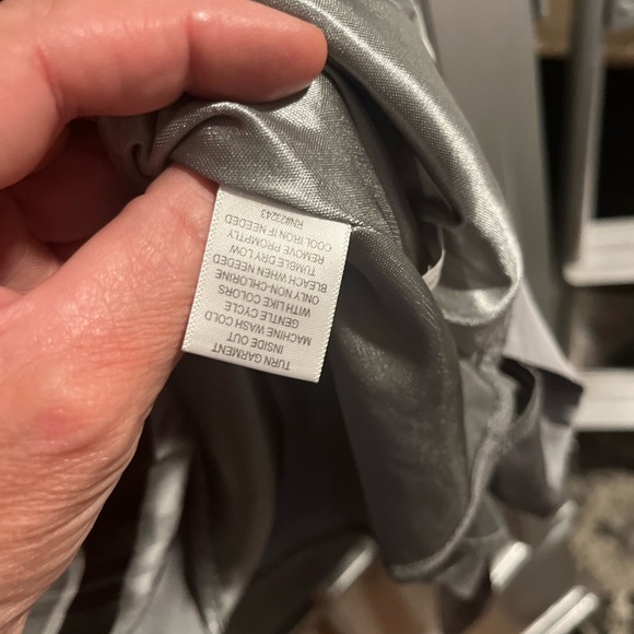 NY &CO sz : XL : stripes black white silver tie waist sleeveless blouse - Picture 6 of 14